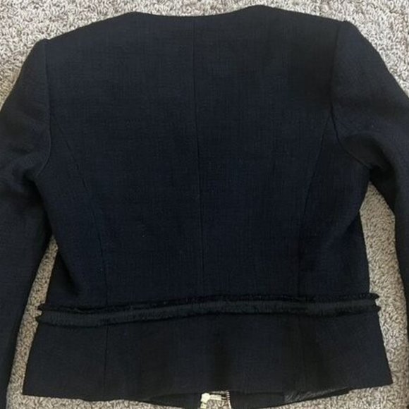 Brand New Women's Karl Lagerfeld Black Tweed Blazer Jacket - Picture 15 of 16